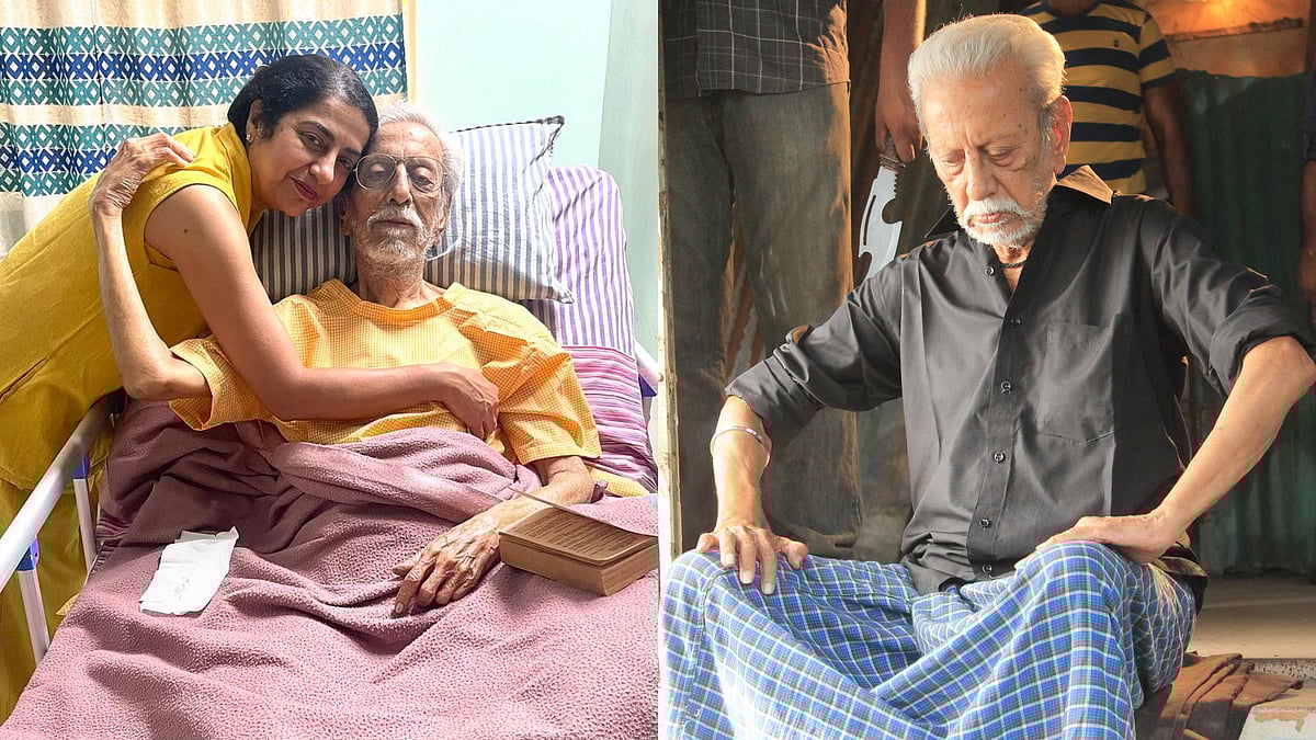 Left pic( Suhasini Hasan's Instagram), Right pic (IMDb) : Kamal Haasan's elder brother Charuhasan hospitalised